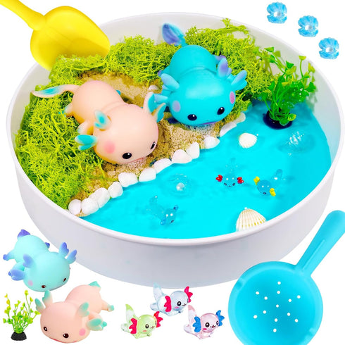Hiawbon Axolotl Sensory Bin, Axolotl Sensory Sensory Bin Fillers for Home Decor