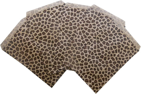 N'icePackaging 50 Qty 5" x 7" Cheetah Leopard Print Flat Paper Gift Bags for Candy, Cookies, Party Favors