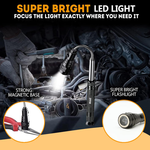 ZFFIO Gifts for Men Stocking Stuffers for Adults Christmas - Magnetic Flashlight Pickup Tool White Elephant Gifts