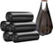 100 Counts 4 Gallon Bathroom Trash Bags, 5 Rolls Small Handles for Office Wastebasket Black