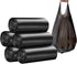 100 Counts 4 Gallon Bathroom Trash Bags, 5 Rolls Small Handles for Office Wastebasket Black