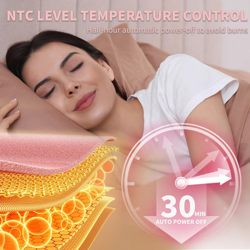 Olethia 6 6 5000mAh, Portable Cordless Heating Pad for Cramps, Heat Levels and Massage Modes, Auto Shut-Off, NTC Temp