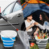 2 Pack Collapsible Buckets (10L, 2.6 Gallon) - Portable Mop Bucket for Outdoor, Garden, Camping, Fishing, Car Wash,