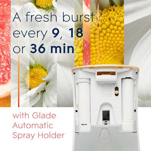 Glade Automatic Spray Refill, 6.2 Oz, 3 Count | Air Freshener for Home and Bathroom, Joyful Citrus & Daisies