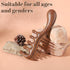 KFHENSOMR 1 PCS Wooden Scalp Massager Comb Natural Sandalwood Scalp Massager Comb Wide Fine Tooth with Handle for Men