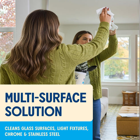 Pack 3 Aunt Fannie's Glass & Window Cleaning Bundle, Vinegar Spray and Wipes, Natural Streak-Free Spray
