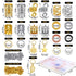 Jollidecor 259PCS Hair Jewelry Accessories for Women, Braids and Dreadlock Adornments with Gold Beads