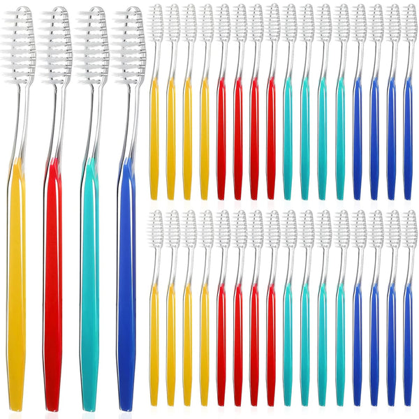 400 Pack Disposable Toothbrushes, Individually Wrapped Manual Single Use Soft Bristle Toothbrush Set for Adults Kids