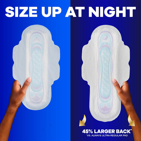 Always Ultra Thin Pads with Wings, Size 1, Regular, 46 Count