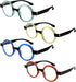 Eyekepper 4 Pack Round Reading Glasses for Women, Retro Readers Eyeglasses
