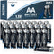 TenderGentle Double AA Batteries 24 Pack - Alkaline AA Batteries for Office and