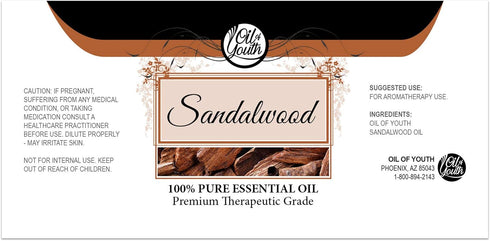 Oil of Youth Essential Oils 8oz - Sandalwood Essential Oil - 8 Fluid Ounces - Sandalwood Oil