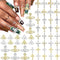 RODAKY 54PCS Cross Nail Charms, Gold Cross Charms for Nails, 3D Planet Nail Art Jewelry