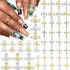 RODAKY 54PCS Cross Nail Charms, Gold Cross Charms for Nails, 3D Planet Nail Art Jewelry
