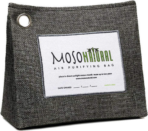 Moso Natural Air Purifying Bag, Large 600g (21oz), Bamboo Charcoal Odor Absorber, Luxury Stand Up Design