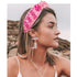 Hot Pink Headband Western Headbands Rhinestone Crystal Knotted Headband Beaded YEEHAW Cowboy Boot Headband Jeweled Embellished Wide Top Knot Headband Western Country Cowgirl Accessories Rodeo