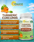 aSquared Nutrition Turmeric Curcumin 1300mg with BioPerine Black Pepper Extract - 180 Capsules - with 95% Curcuminoids, 100% Natural Tumeric Root Powder Supplements, Pure & Joint Stiffness Pills