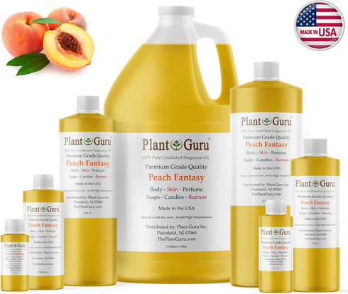 Peach Fantasy Fragrance Oil 8 fl. oz. Scented Oil for DIY Soap Making, Candles, Bath Bombs, Body Butters. Used in Aromatherapy Diffusers, Burners and Warmers. Add to Lotions and Creams.