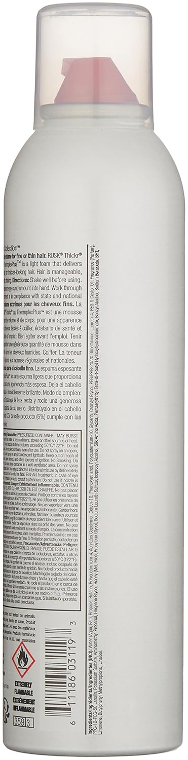 RUSK Designer Collection Thicker Thickening Mousse, 8.8 Oz, for Fine or Thin Hair