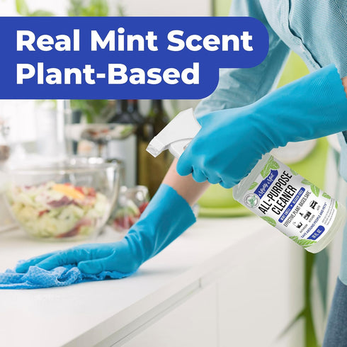 Mighty Mint All-Purpose Cleaner, Non-Toxic Spray for Home, Kitchen, and Bathroom with Natural Peppermint Scent