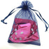 100PCS 3x4 Inches Organza Drawstring Pouches Jewelry Party Wedding Favor Gift Bags, Navy Blue