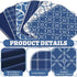 36 Pack Reusable Paper Towels, Washable Paperless Towels Rolls, Reusable Cotton Cloth Towels with Cardboard (Blue,