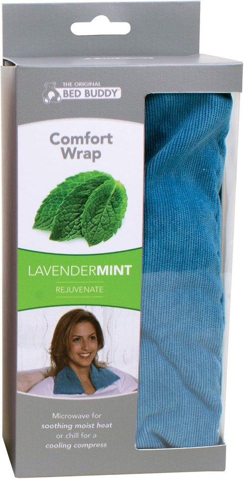 Bed Buddy Heated Aromatherapy Neck Wrap, Lavender & Mint Scented, Microwavable Hot & Cold Therapy for Sore Muscles and