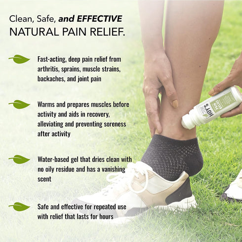 DOCTOR HOY'S Natural Pain Relief Gel - Water Based with Arnica, Anti-Inflammatory, Clean, Safe, Effective Natural Pain