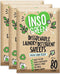 Eco Laundry Detergent Sheets - 240 Loads (3 Pack) - No Plastic Jugs, Travel Laundry Detergent, 120 Sheets