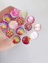 60 Pcs Pink Lash Disposable Mascara Brushes, Diamond Eyelash Spoolies in Sanitary Tube