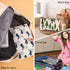 SUMAJU 8 Pcs Canvas Cosmetic Bag, Multi-function Travel Makeup Pouch with Zipper, Small Toiletry Bag for Women