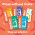 Plackers Micro Line Dental Floss Picks, Fold-Out FlipPick, Tuffloss, Easy Storage with Sure-Zip Seal, Fresh Mint