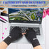 2 Pairs Copper Arthritis Gloves - Fingerless Compression Gloves for Arthritis Pain Relief, Daily Work (Large, Black)