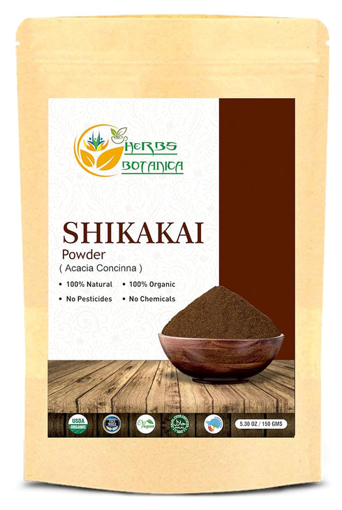 Shikakai Powder, Pure Acacia Concinna Fruit Pods Powder for Hair, 5.30 oz