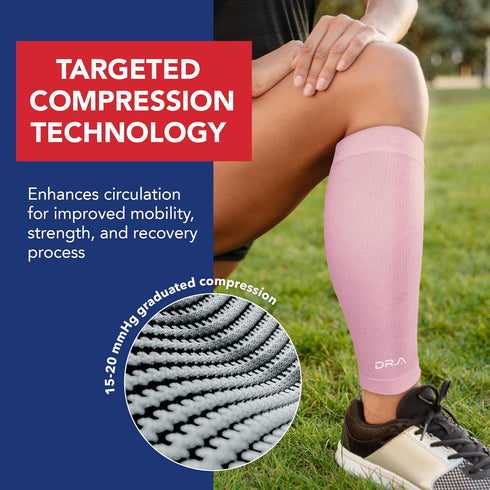 Dr. Arthritis Calf Compression Sleeve for Men and Women, Doctor-Developed Leg Compression for Shin Splint Relief