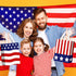 Locmeo 24 4th 8 4 10 Inch Pcs of July Patriotic Party Favor Bags with Handles Reusable Non Woven American Flag Goodie