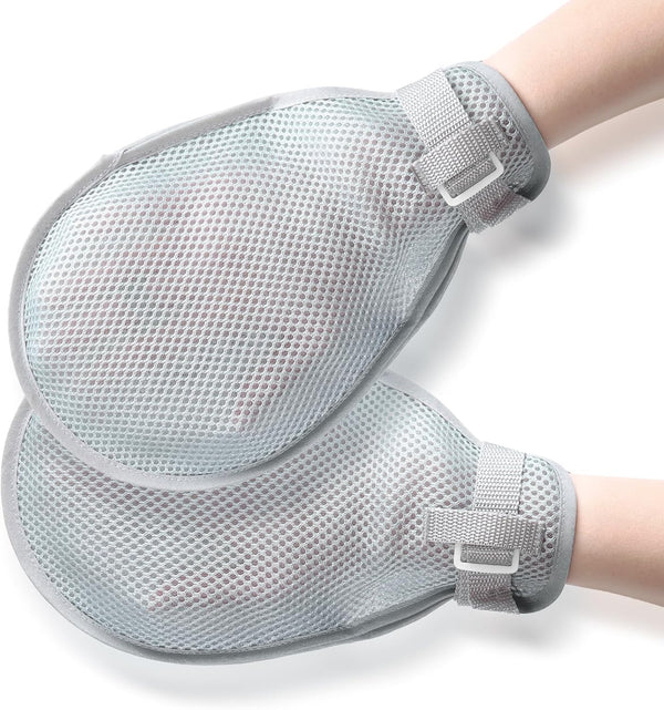 Medical Restraint Gloves 2Pcs, Hand Protective Gloves for Autistic Child, Bed Restraints Mitts
