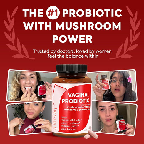 HerAur Immune Probiotic,60CT e Vaginal Probiotics for Women - pH Balance, Healthy Vaginal Odor, Vaginal Flora, Yeast