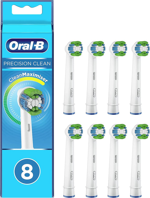 Oral-B Braun Precision Clean Toothbrush Heads | Cleanmaximiser Bristles | Pack of 8 in Letterbox Packaging