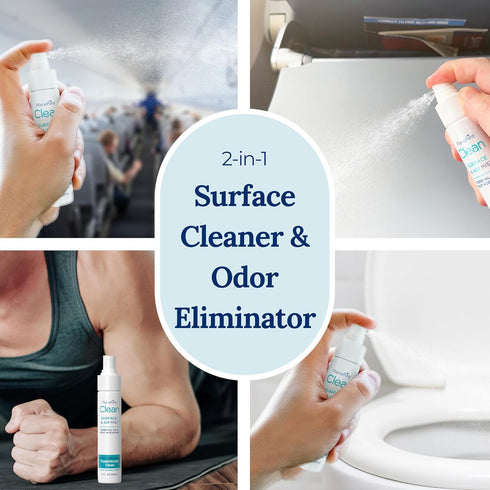 PlaneAire Clean | Travel Size Surface Cleaner and Air Freshener | All Purpose Cleaning Spray | Natural Odor Eliminator