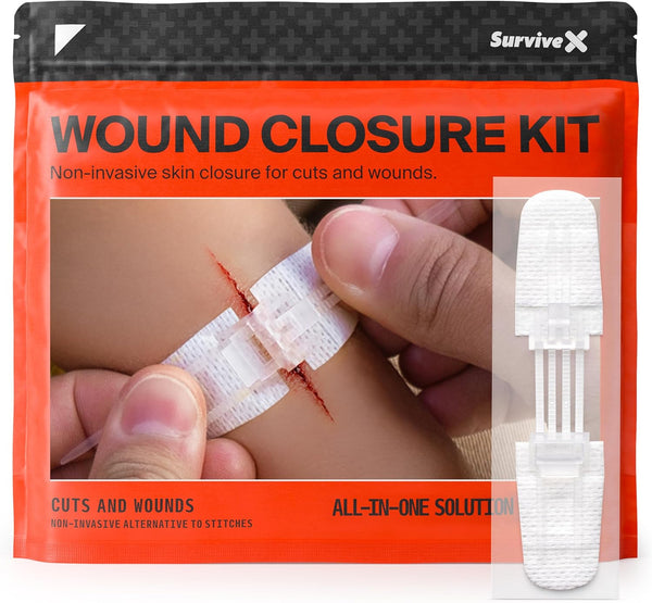 SurviveX Zip Stitch Wound Closure Strips - Repair Wounds Without Stitches -