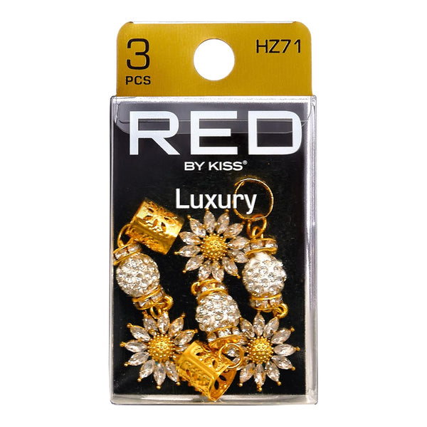 RED by Kiss Dreadlock Jewelry, Braid Charms Hair Cuffs for Women, 3PCS Decoration Clips