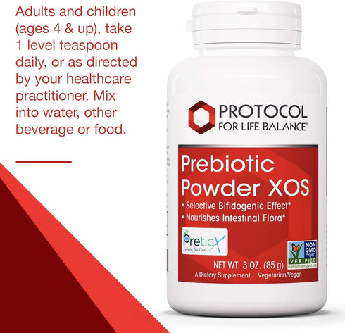 Protocol Prebiotic Powder XOS, 1.55g per Serving, Supports GI Tract & Gut Health, 3 oz