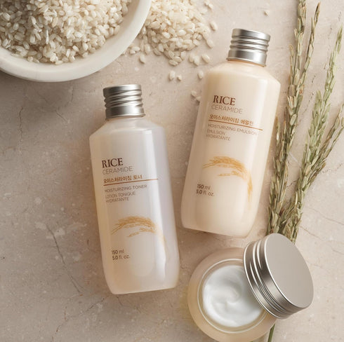 The Face Shop Rice Ceramide Moisturizing Toner | Rice Extract Toner for Face | Hydrating & Lightweight Face Moisturizer