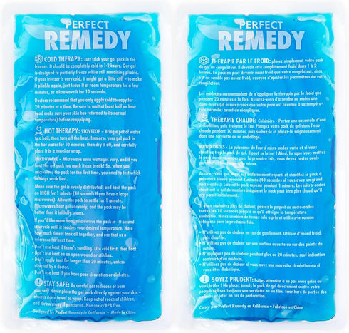 2 Pack Large Gel Ice Packs for Injuries, Reusable Hot Cold Compress, Soft Soothing Ice Packs, Alternative for Hot Water