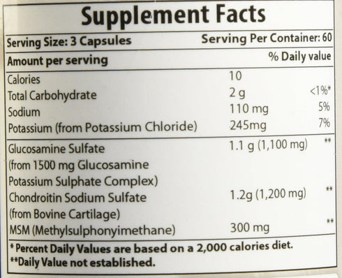 Best Naturals Glucosamine Chondroitin and MSM Non-GMO - Promotes Joint Health - 180 Count