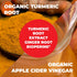 Organic Apple Cider Vinegar Capsules with Turmeric and Ginger for Joint Health, 60 Vegan ACV Supplements