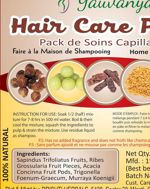 Yauvanya Make at Home Shampoo DIY Hair Care Pack, 3X100g, Sulphate & Paraben Free, Natural Ingredients
