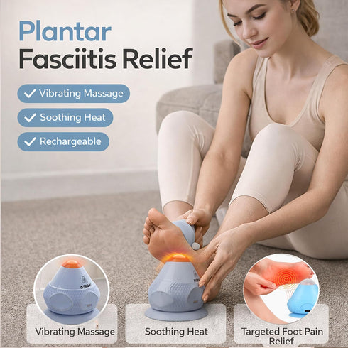 HZC Portable Heated Vibrating Massage Ball Trigger Point Relaxation Device with Suction Base for Neck, Back, Legs