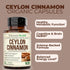 Organic Ceylon Cinnamon Capsules, Non-GMO Vegan Supplements for Inflammation Balance, 60 Caps